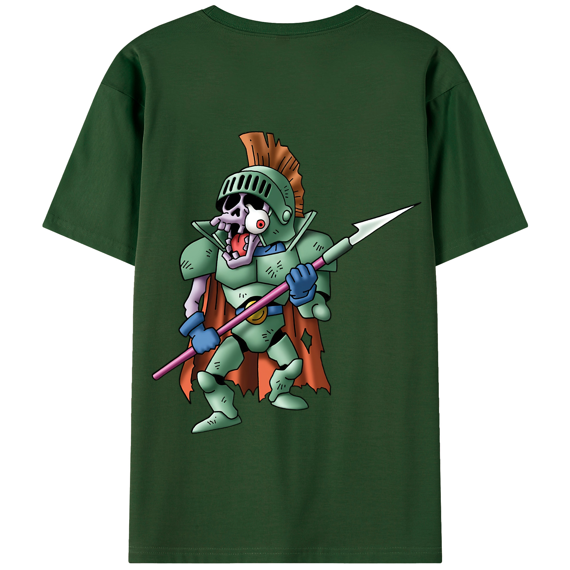 （画像用） ドラゴンクエスト Doragon Kuesuto Dragon Quest 綿100％半袖Tシャツ（背面プリント）